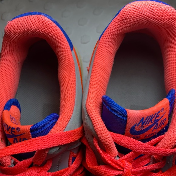 Nike Air Force 1 Low Wolf Grey/Game Royal-Hot Punch - Picture 9 of 16